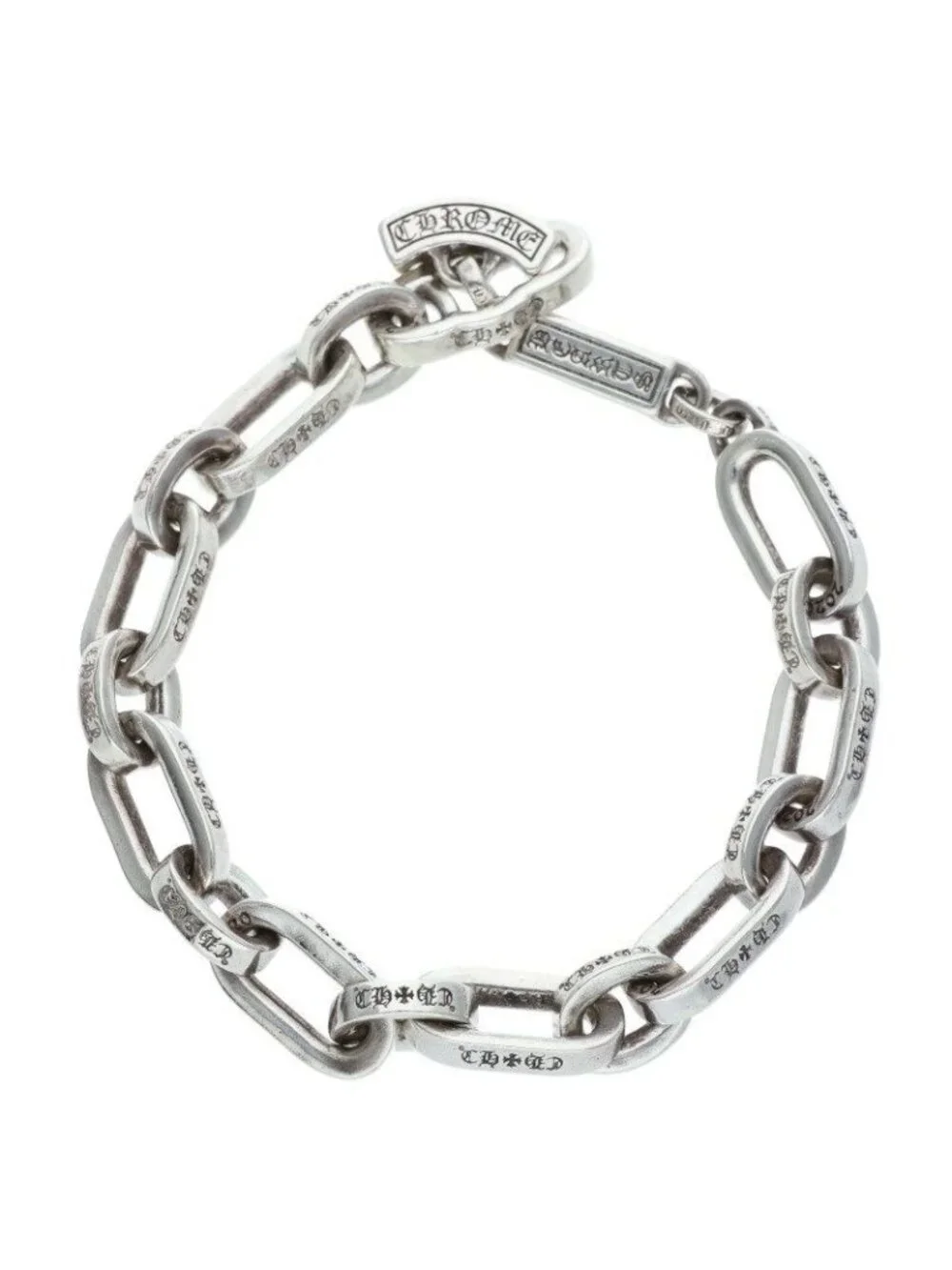 Chrome Hearts Paper Chain Silver Bracelet